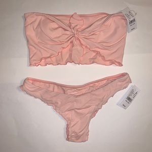 NWT PacSun Lottie Moss Pink Cleo Bikini Set Small